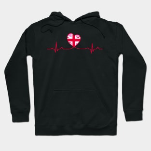 Pink Union Jack Heartbeat Hoodie